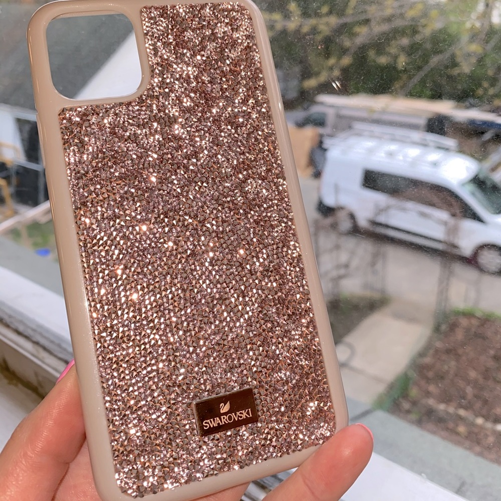 Authentic Swarovski rose gold crystal iPhone case